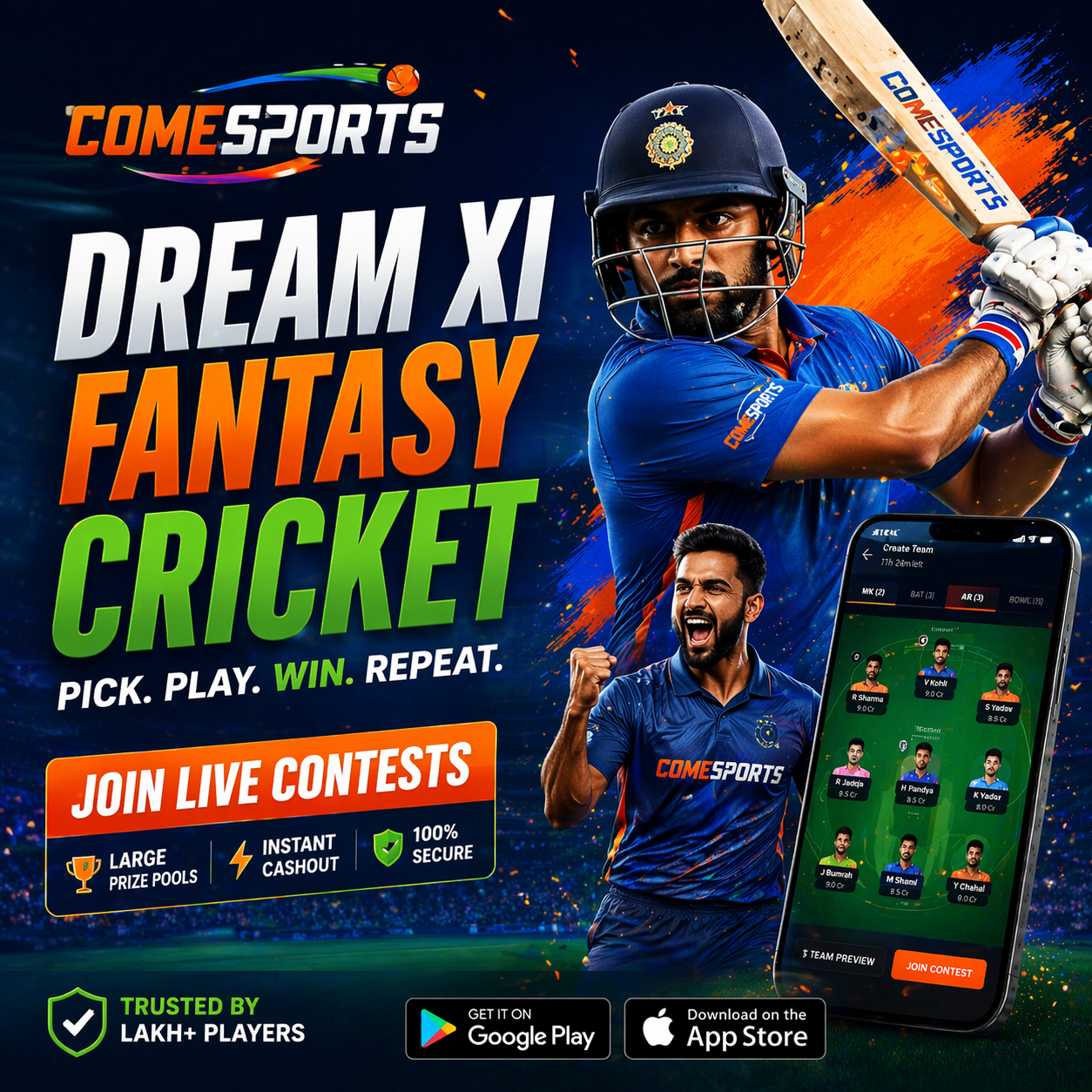 sports baazi fantasy cricket contest selection